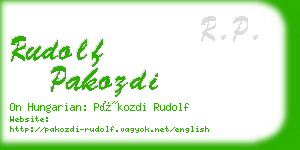 rudolf pakozdi business card